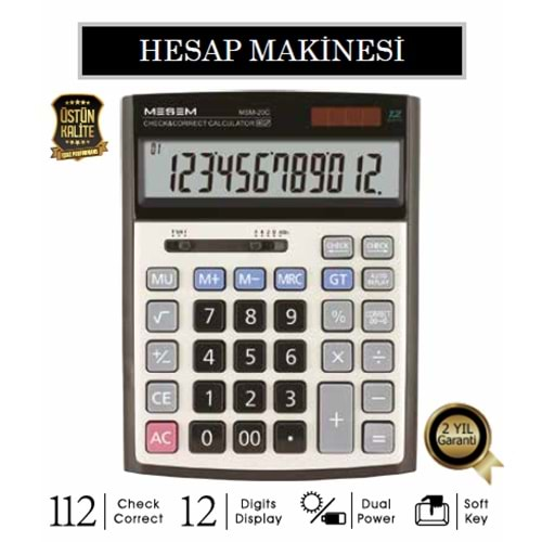 HESAP MAKİNESİ MSM-20C