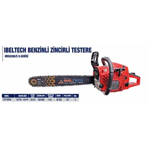 BENZİNLİ ZİNCİRLİ TESTERE 52 CC HR5020G/S X-SERİSİ