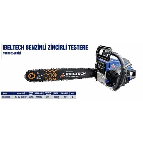 BENZİNLİ ZİNCİRLİ TESTERE 60 CC TURBO X-SERİSİ