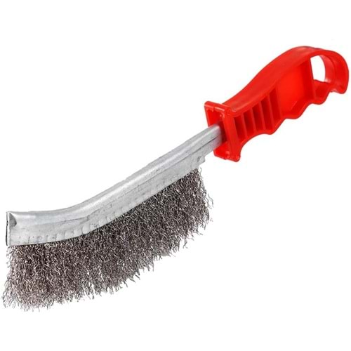 Tel Fırça Plastik Saplı Çelik Tel Fırça 225 Mm