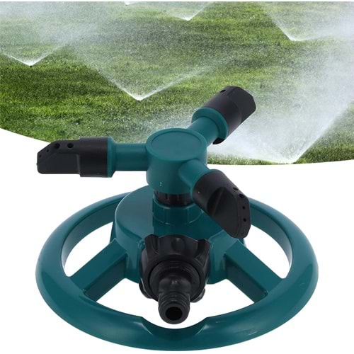 Fıskiye Ayarlanabilir Otomatik 360° Dönebilen 12 Kanal Nozullu Çim Bahçe Sulama Sprinkler Fıskiye