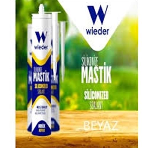 Sililkonize Mastik 450 GR Beyaz WİEDER