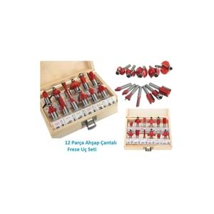 Freze Bıçağı Seti 8 Mm 12 Parça Ahşap Freze Uç Seti