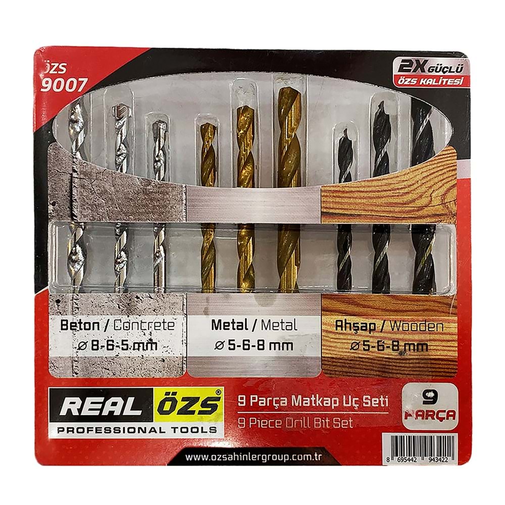 Matkap Uç Seti 9 Parça