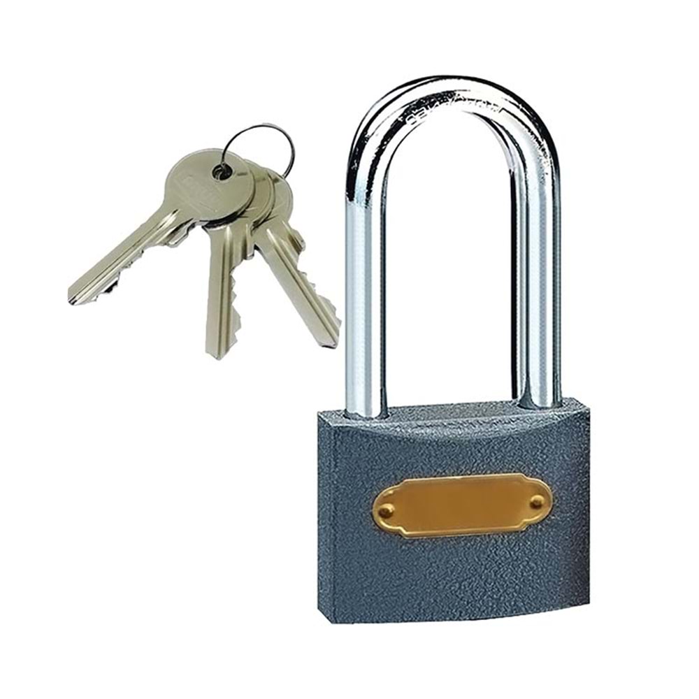 Asma Kilit Mürcel Gri Uzun 25 Mm Asma Kilit