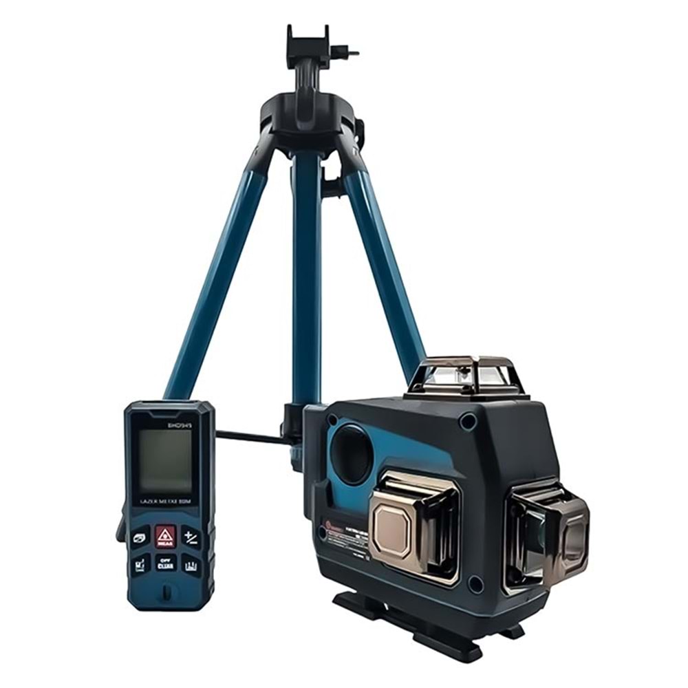 Akülü Lazer Metre 3’lü Set Şarjlı Mesafe Ölçer BHD