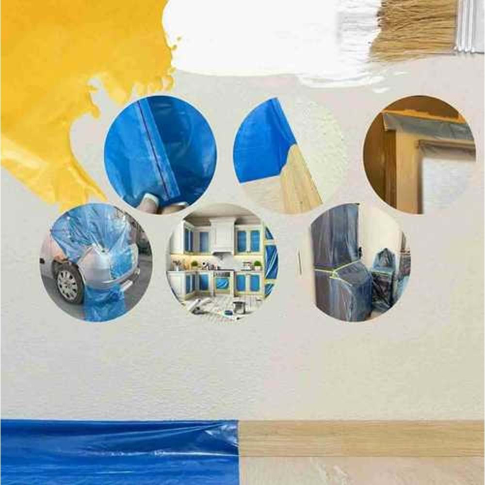 Koruyucu Örtü Branda 50 M2 İzmir Fırça Mavi Kalın Pratik Branda