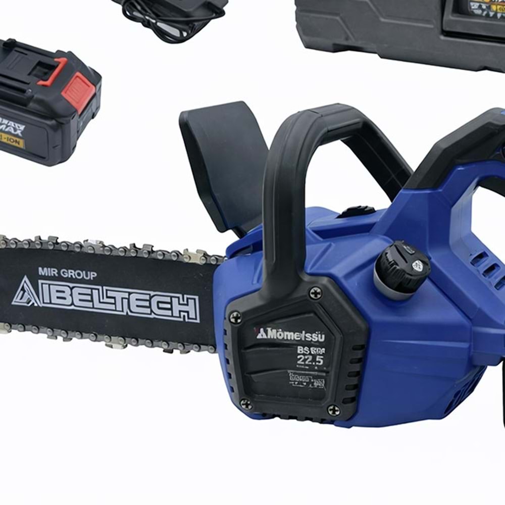 Zincirli Testere Şarjlı 21V 10 Pilli Ibeltech BSDJ-12 Çift Akü