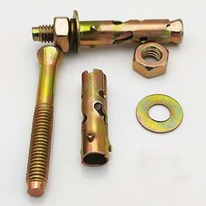 Çelik Dübel Gömlwkli M8x65 Klipsli Çelik Dübel 8 mm – Beton ve Duvar İçin Güçlü Ankraj