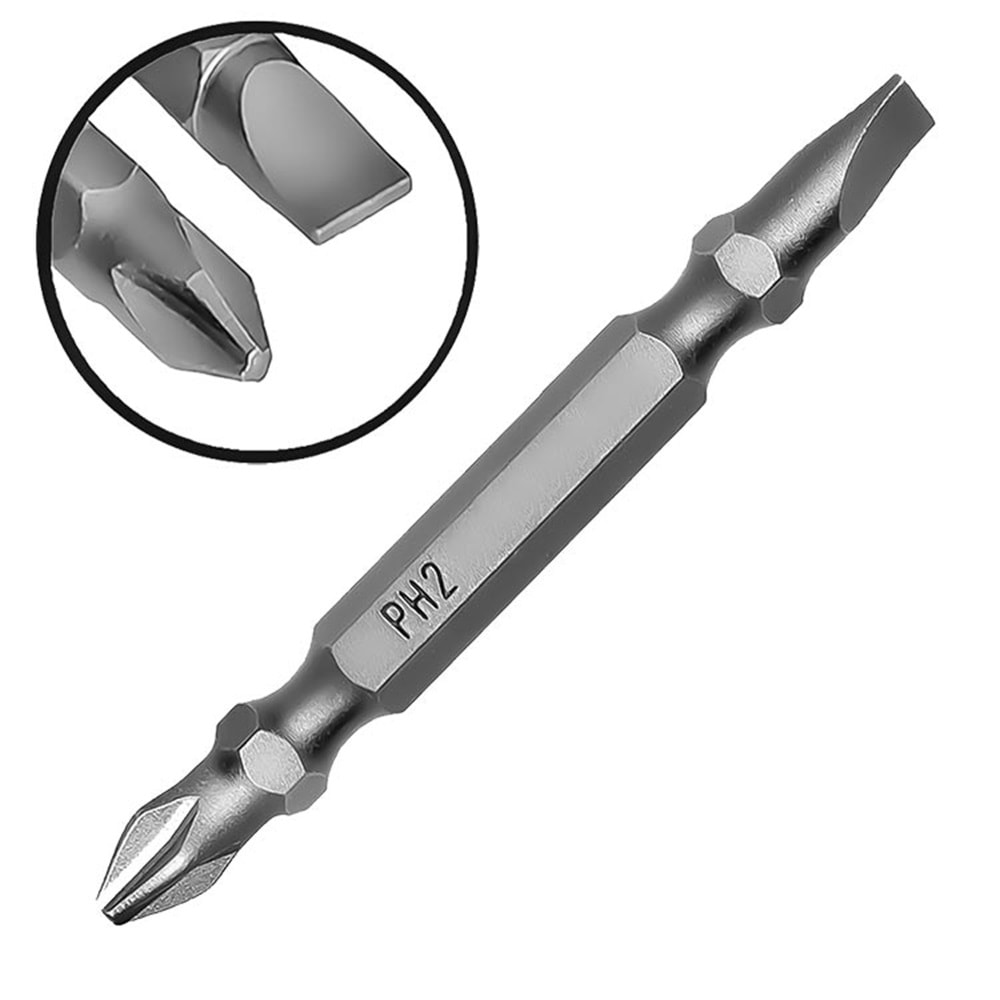 Matkap Ucu Çift Uç Yıldız Düz OURUISI Ph2*65 Mm