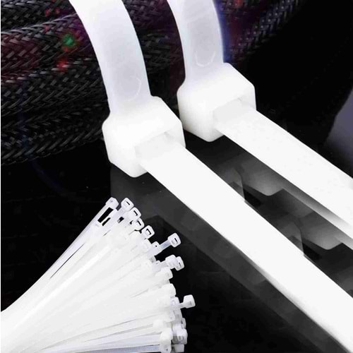 Cırt Kelepçe Beyaz Cırt Kelepçe 2.5*100