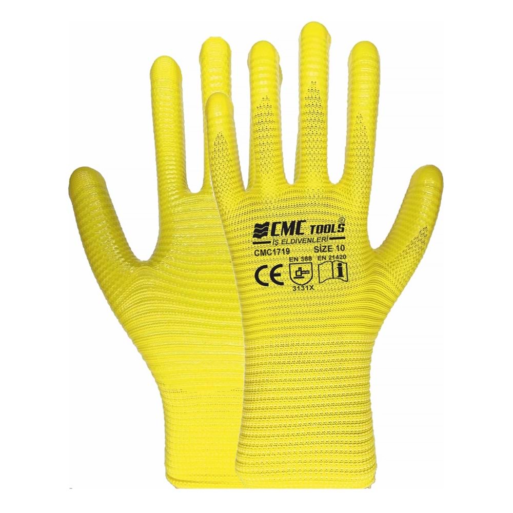 Eldiven Zebra Eldiven 1/2 Sarı-Sarı