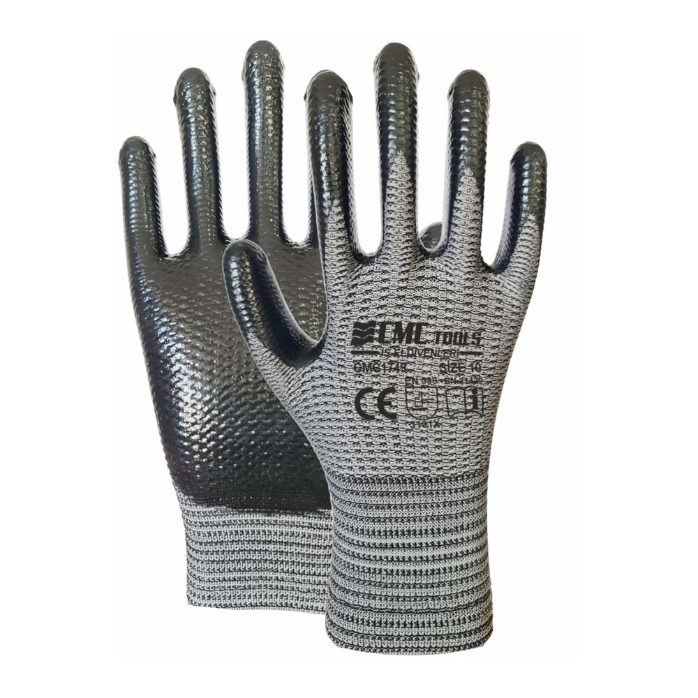 Eldiven Cmc Desenli Zebra Eldiven 1/2 Gri