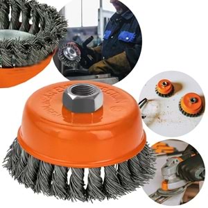 Çanak Fırça Burgulu Çanak Fırça 100 Mm