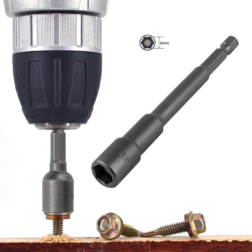 Somun Adaptörü 8*150 Manyetik Somun Sıkma Adaptörü