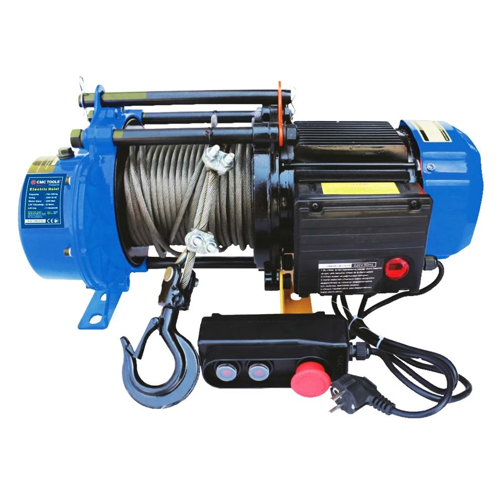 Elektirikli Vinç 750-1500 Kg 2200 W Cmc Tools (Bakır Motor)