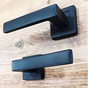 Kapı Kolu Damla Aynalı Siyah Oda Kapı Kolu