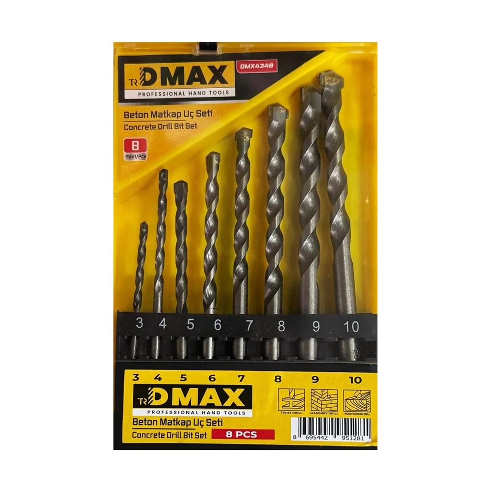 Matkap Uç Seti 8 Parça Beton