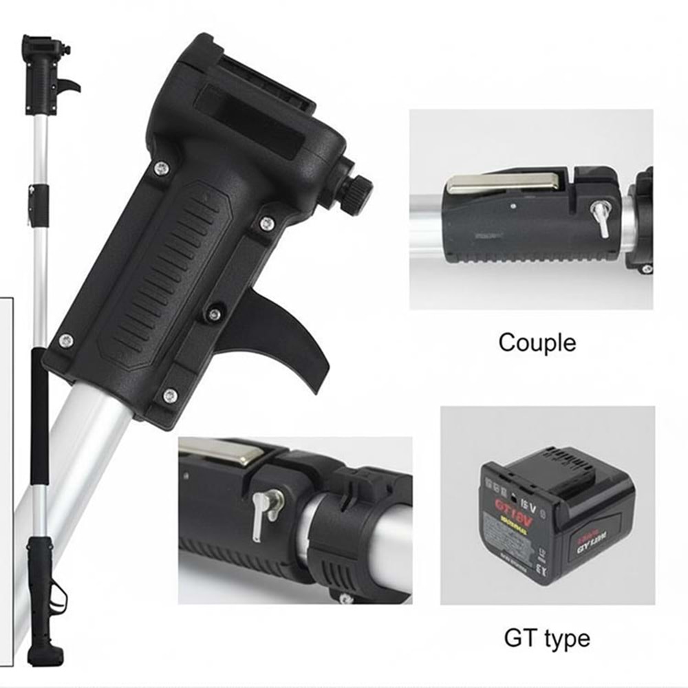 Teleskopik Uzatma Çubuğu 2 m 2 Kademeli Budama Makası Uyumlu