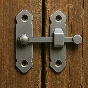 Ferforje Fransız Kilidi Saten Bahçe Kapısı Mandalı Eskitme Saten Kapı - Sandık - Kapak Mandalı Tırka