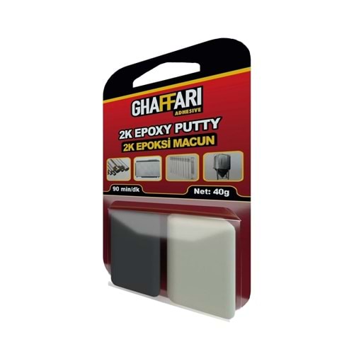 Çift Karışım Epoksi Macun Yapıştırıcı 40 Gr Ghaffari 2k Epoksi Macun Yapıştırıcı 40 Gr Ghaffari