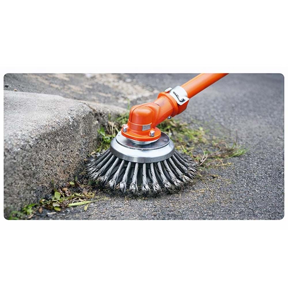 Tırpan Aparatı 8 İnç Çelik Fırçalı Köşe Temizleme