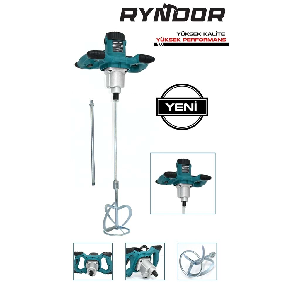 Boya ve Harç Karıştırıcı Mixer 1300W Profesyonel Ryndor