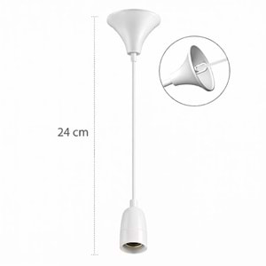 Porselen Tij Duy Hazır Askı Tij Takımı 24 Cm Tavan Askı