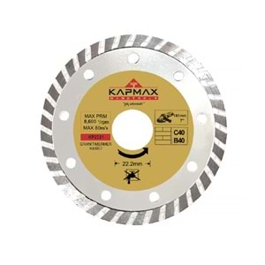 Elmas Testere 115*22 Mm Kapmax Turbo Elmas Testere Kesici Turbo Elmas Testere Seramik Elmas Kesici Granit Elmas Kesici