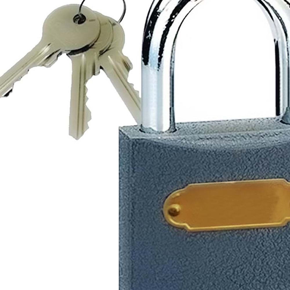 Asma Kilit Kapmax Gri Kısa 50 Mm Asma Kilit