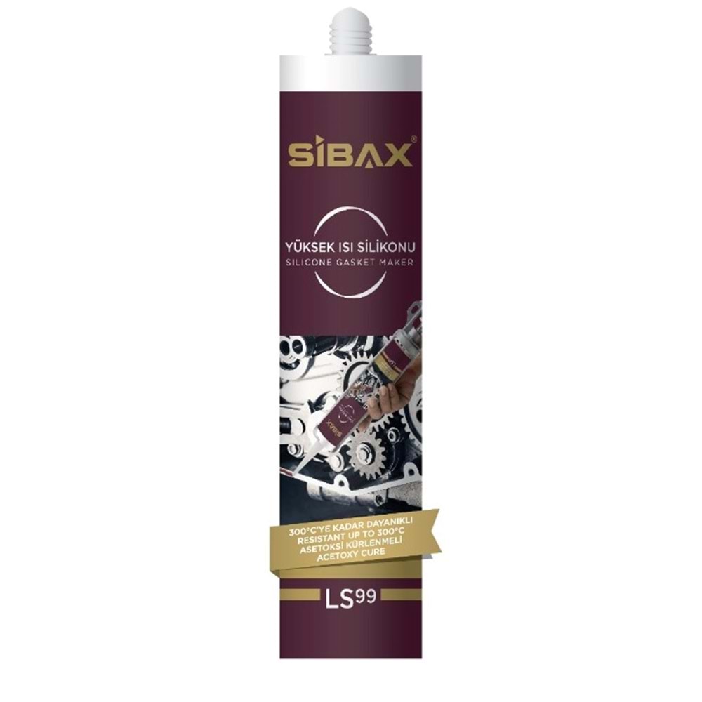 Sıvı Conta Sibax 280 Ml Kırmızı Ls99 Asetoksi 300c Yüksek Isı Silikonu