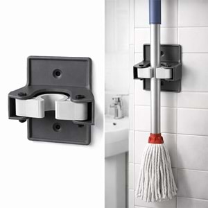 Mop Tutucu Yapışkanlı Vidalı Duvara Monte Askı Aparatı