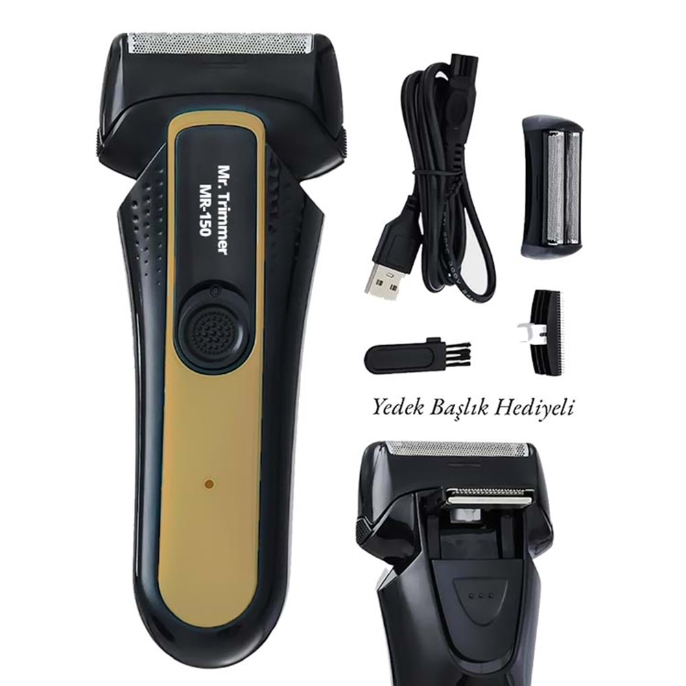 Tıraş Makinası MR-150 Profesyonel Şarjlı Günlük Sakal Tıraş Makinesi Sinekkaydı Tıraş ve Erkek Bakım