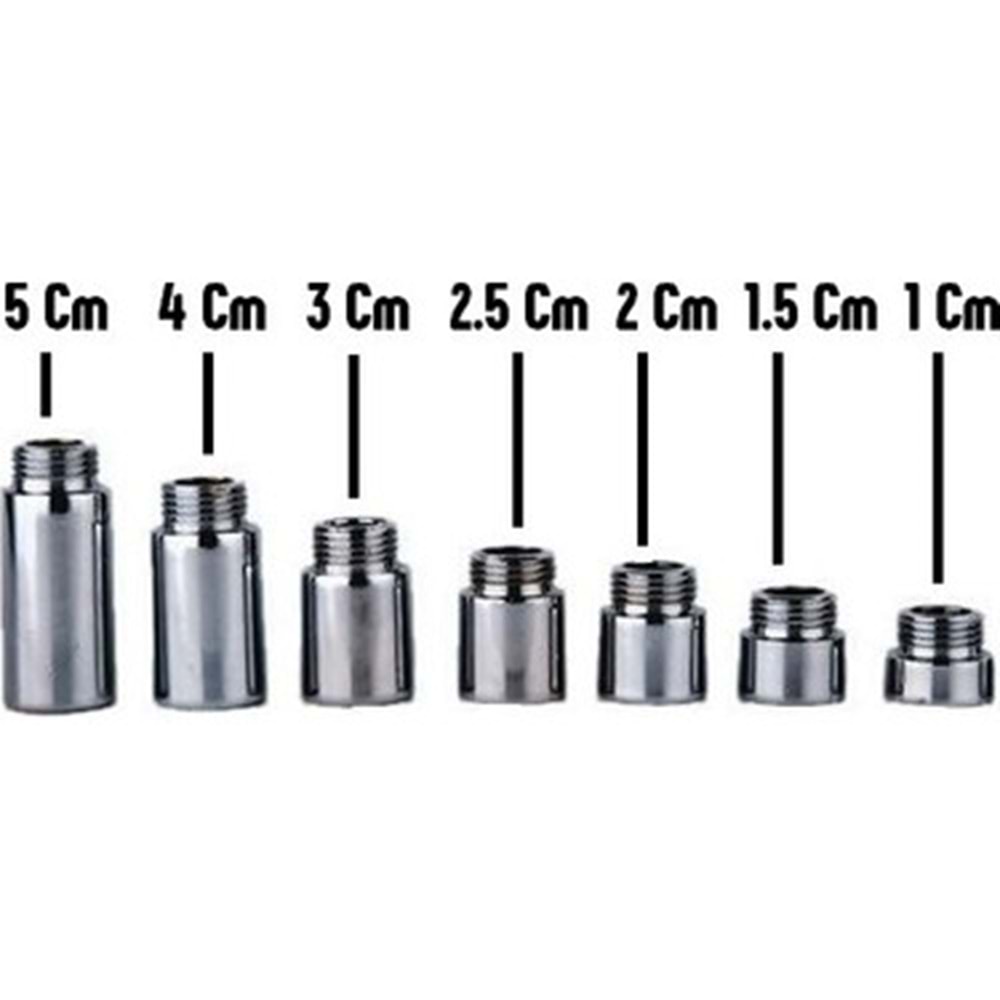 Musluk Uzatma 5 Cm Musluk Çeşme Çelik Ara Uzatma Bağlantı Ek Parçası