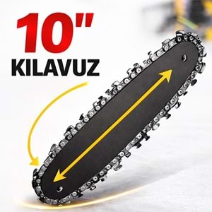 Akülü Testere 10 İnç Kömürsüz Fırçasız Motor 21V Dal Budama