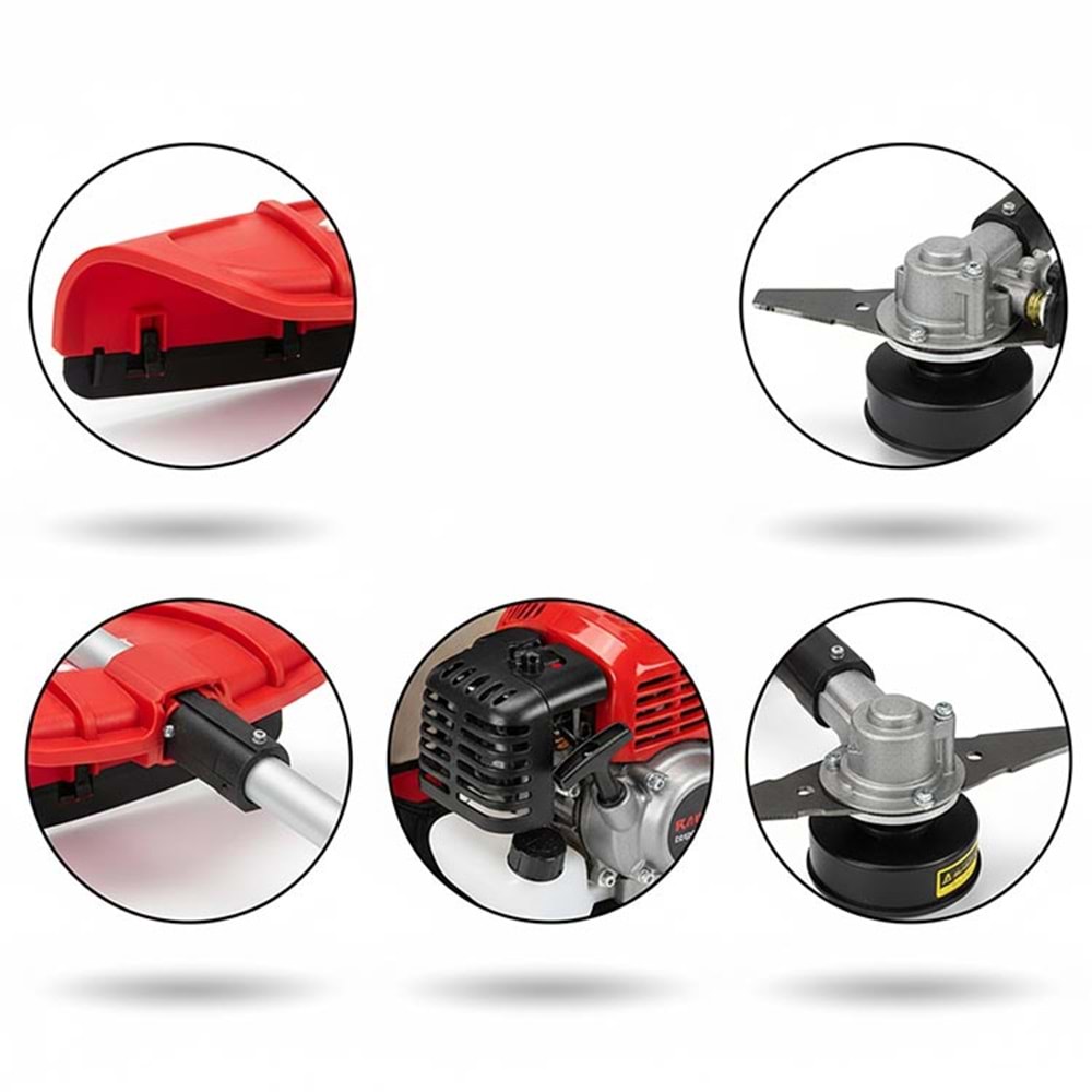 Benzinli Sırt Tırpan 51.7 cc 2 HP İki Zamanlı Çim Biçme Motoru