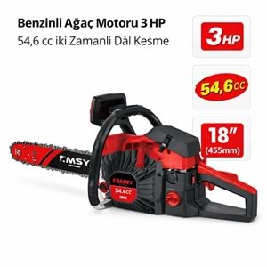 Benzinli Ağaç Motoru 3 HP 54,6 cc İki Zamanlı Dal Kesme Testere