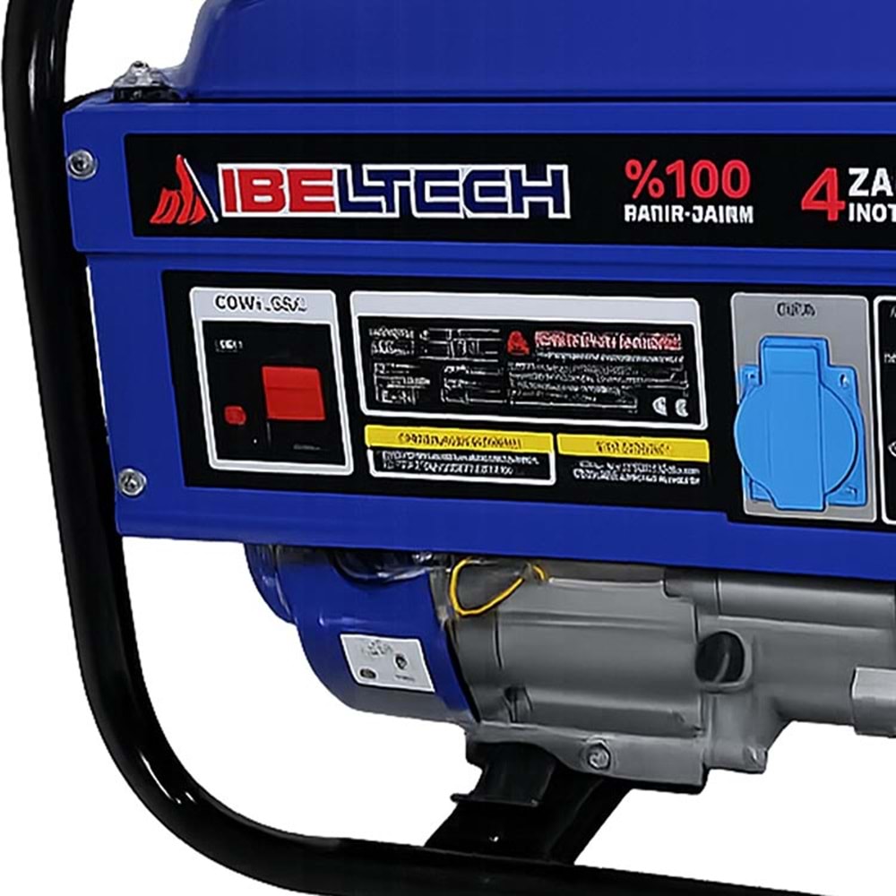 Jeneratör 2,8 kW 4 Zamanlı Benzinli Ibeltech OO-PG3500