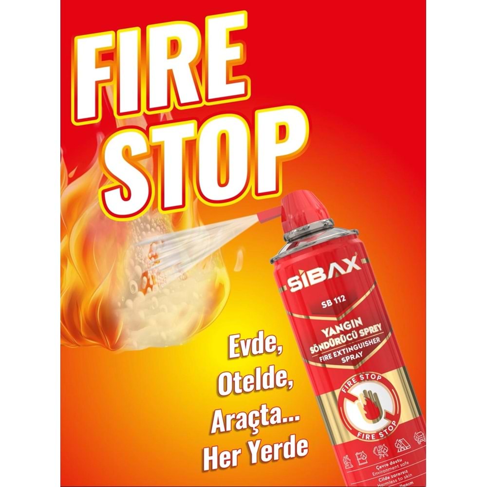 Sibax SB112 Yangın Söndürücü Sprey 1000 ML