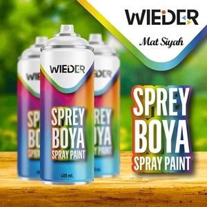 Sprey Boya WİEDER 400 Ml Mat Siyah