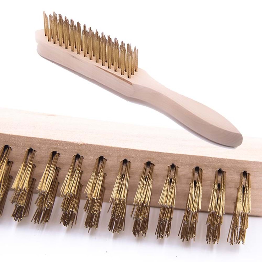 Tel Fırça No:5 Ağaç Saplı Paslanmaz Çelik