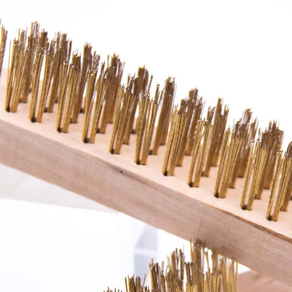 Tel Fırça No:5 Ağaç Saplı Paslanmaz Çelik